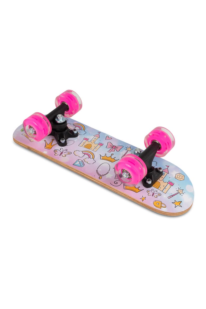 17 Inches Princess Skateboard Flashing Wheels, Antislip Grip, Wooden Deck, Alternate, color, Multicolored