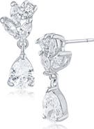CZ by Kenneth Jay Lane Marquise Cubic Zirconia Cluster Drop Earrings