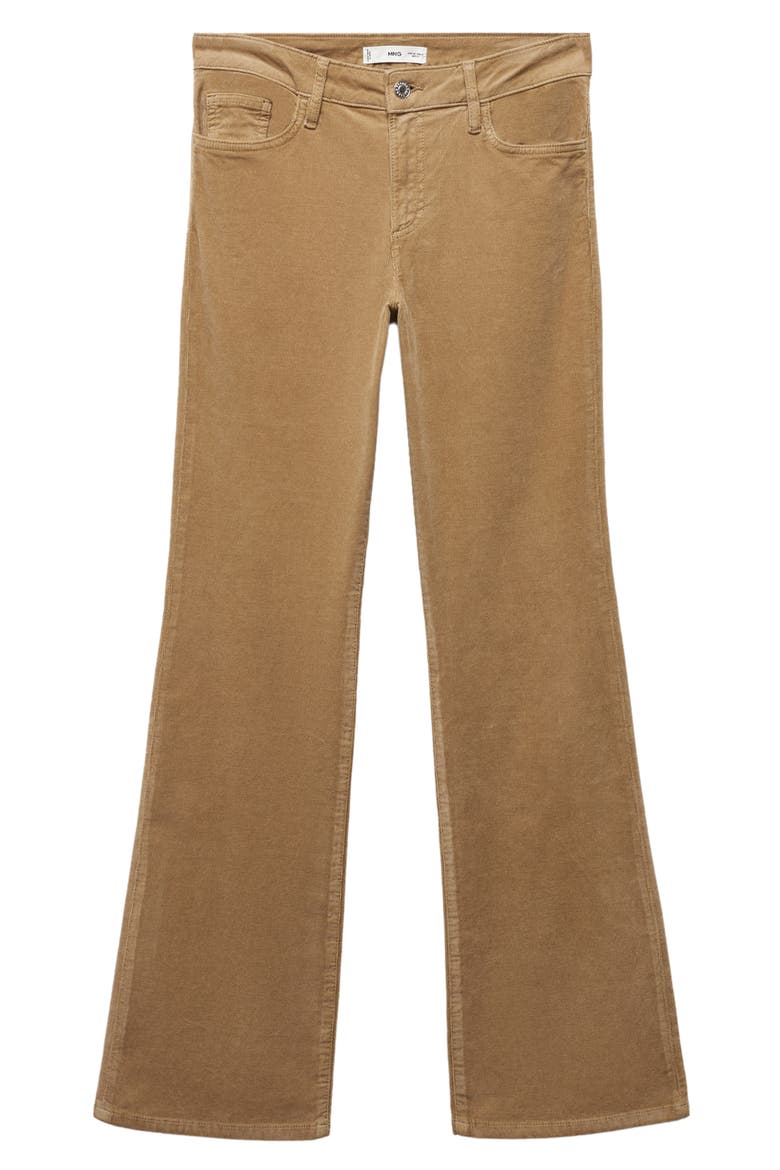 Corduroy Flare Leg Pants, Main, color, MEDIUM BROWN
