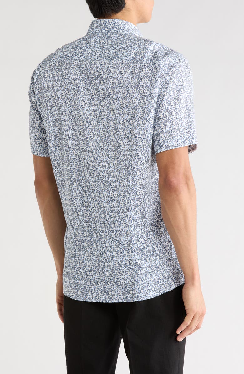 SOUL OF LONDON Short Sleeve Sport Shirt, Alternate, color, Blue / Bleu