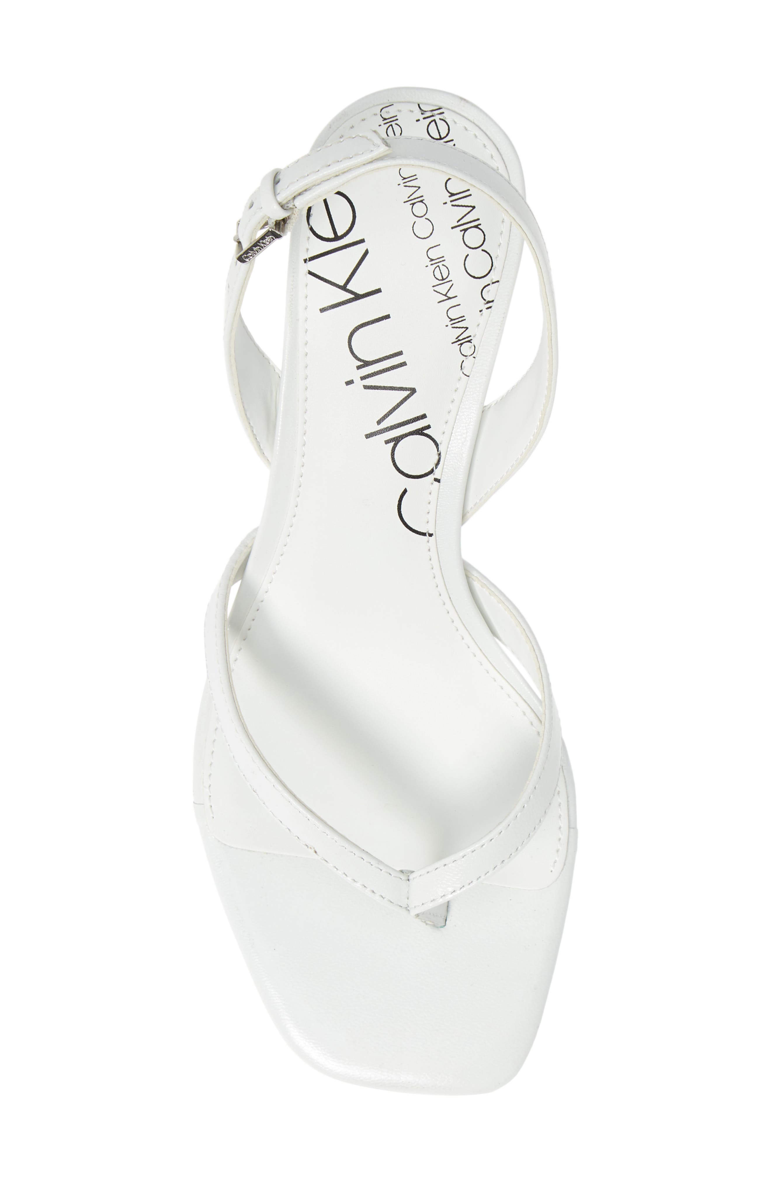 Monty Thong Sandal, Alternate, color, WHITE LEATHER