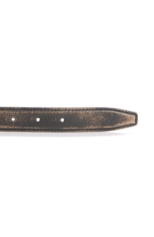Acne Studios 1996 Logo Plaque Vintaged Leather Belt In Gray