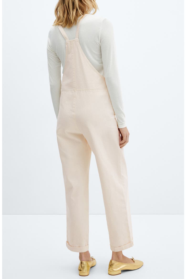 Denim Maternity Overalls, Alternate, color, OFF WHITE