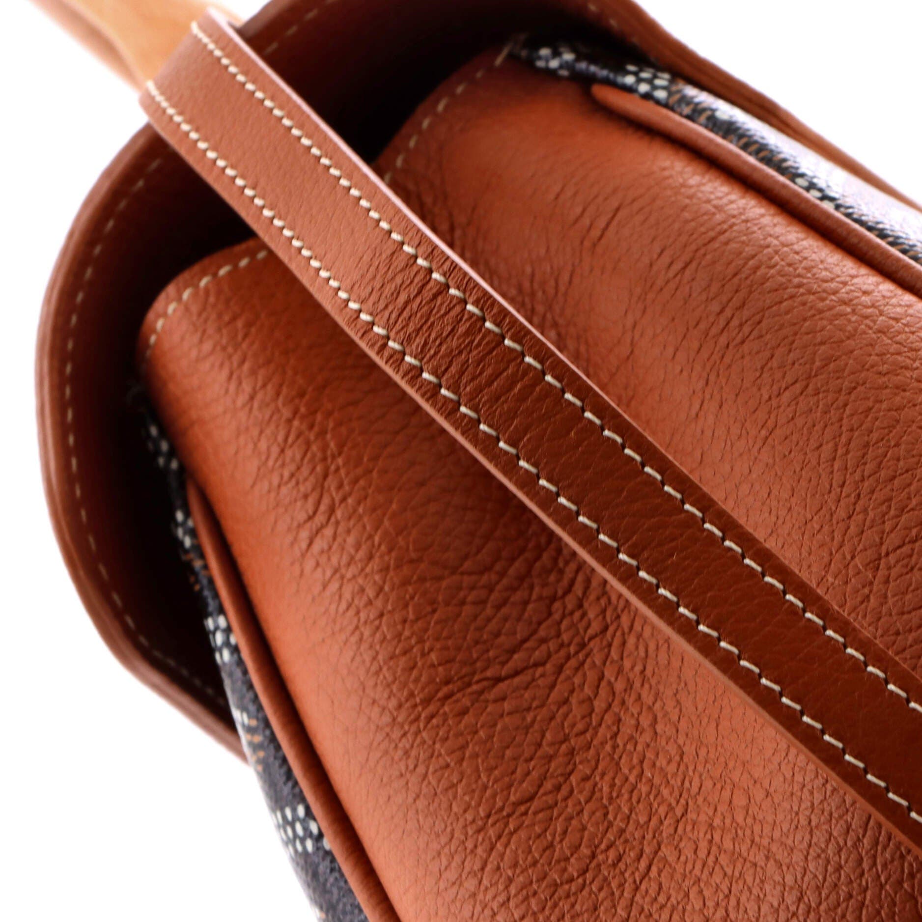 Pre-Owned Goyard Saigon Top Handle Bag Coated Canvas with Leather Mini, Alternate, color, Brown