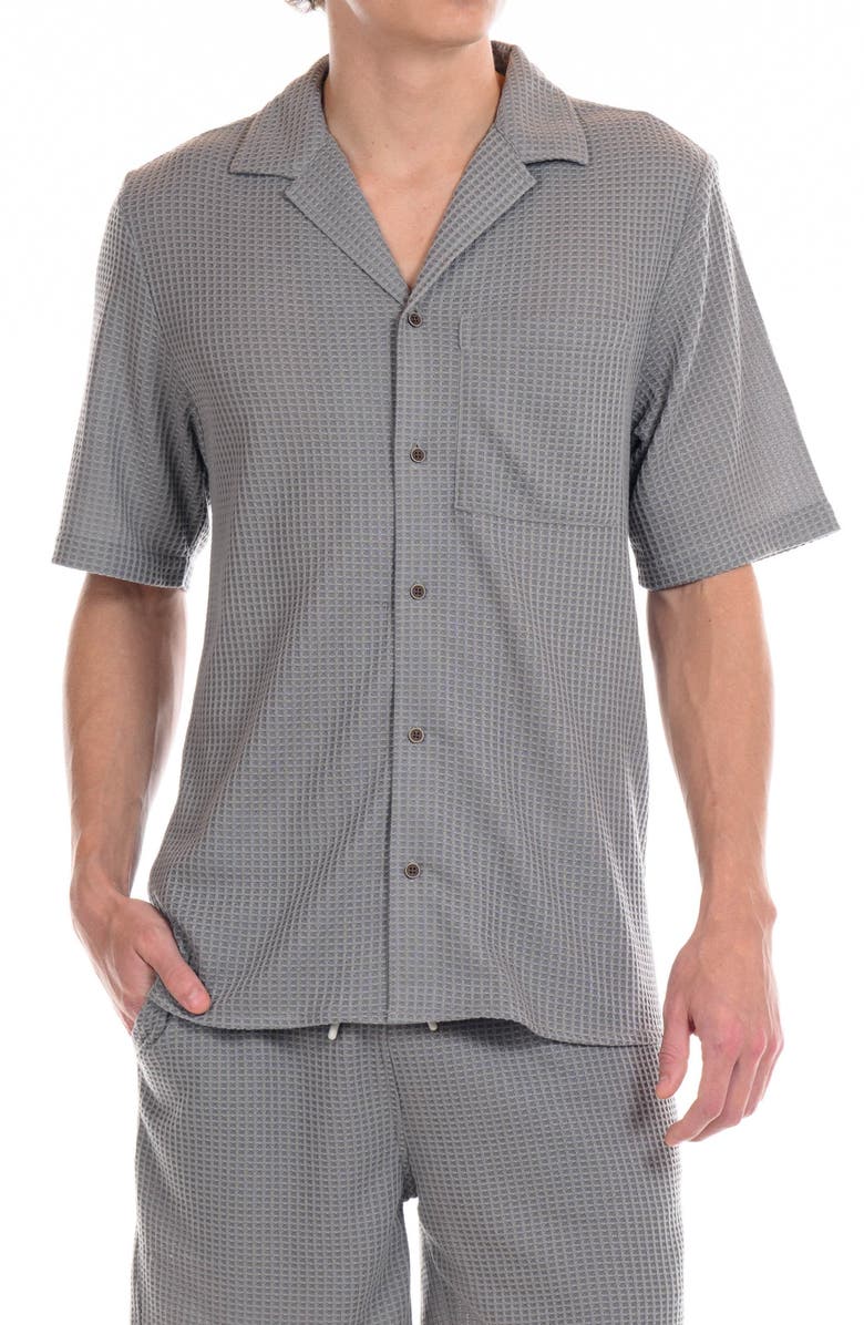 Original Paperbacks Chandler Waffle Textured Camp Shirt, Main, color,