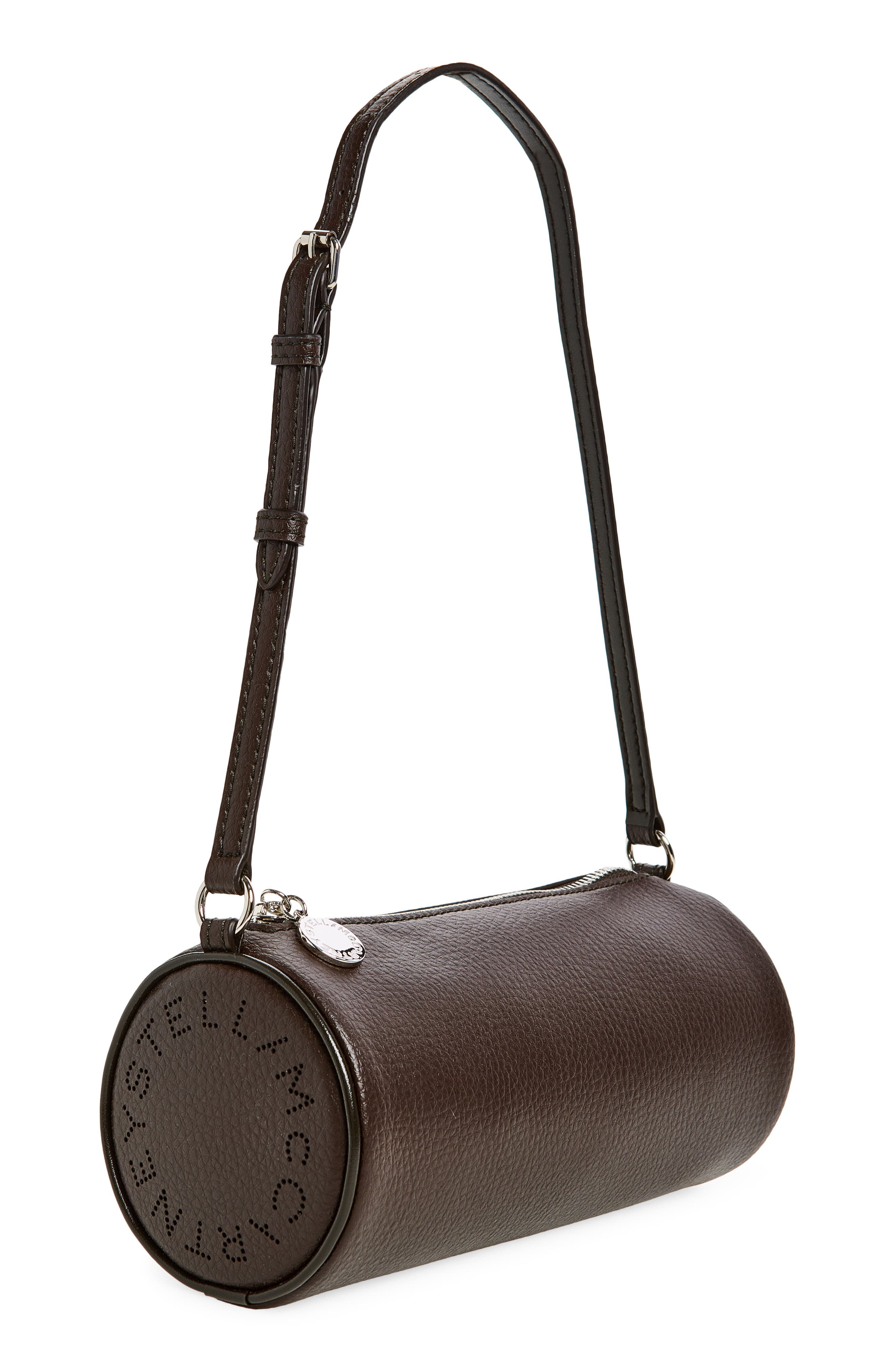 Logo Faux Leather Bracelet Pouch, Main, color, CHOCOLATE BROWN