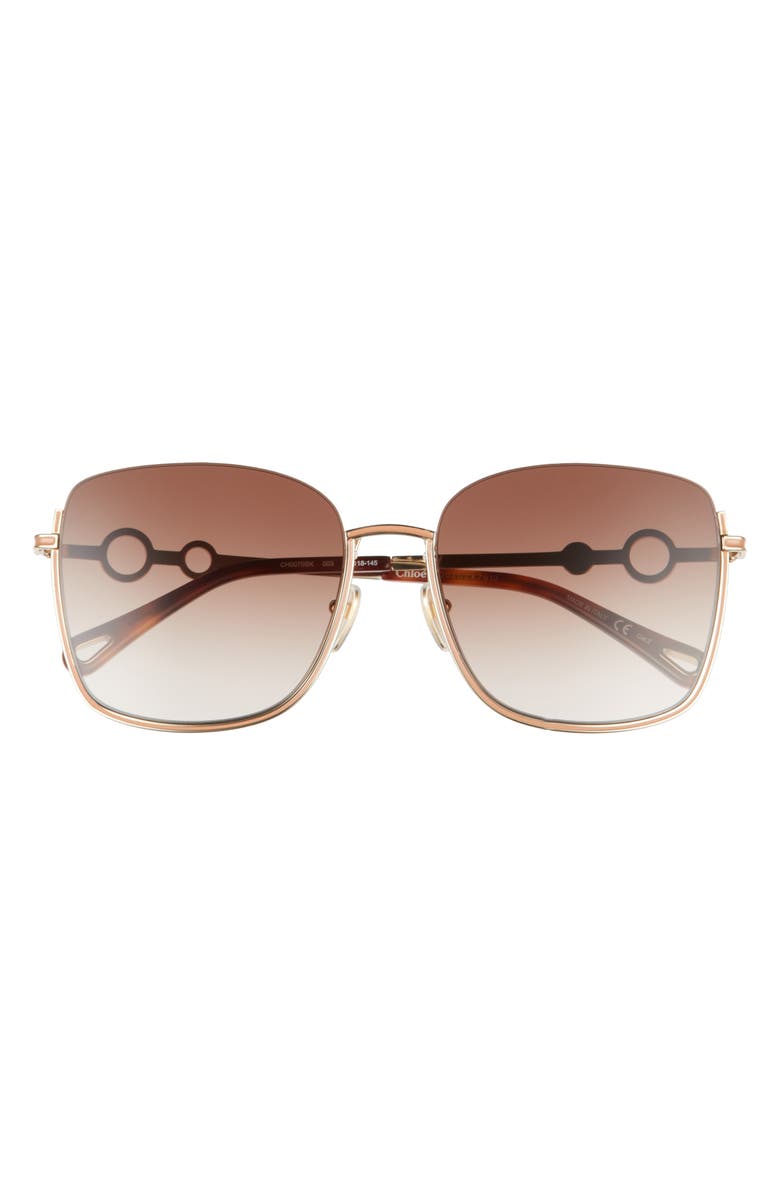 Chloé 59mm Square Sunglasses, Main, color, 