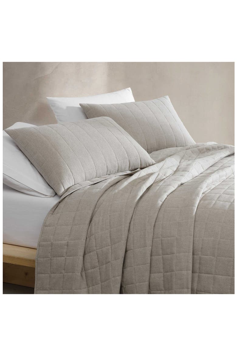 Mélange Flannel Set of 2 Pillow Shams, Alternate, color, NATURAL