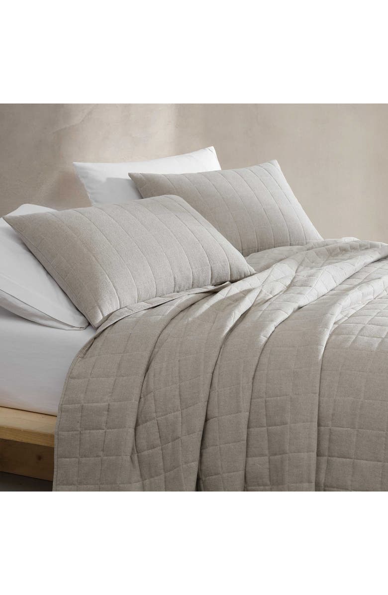 Calvin Klein Home Mélange Flannel Set of 2 Pillow Shams, Alternate, color, Natural