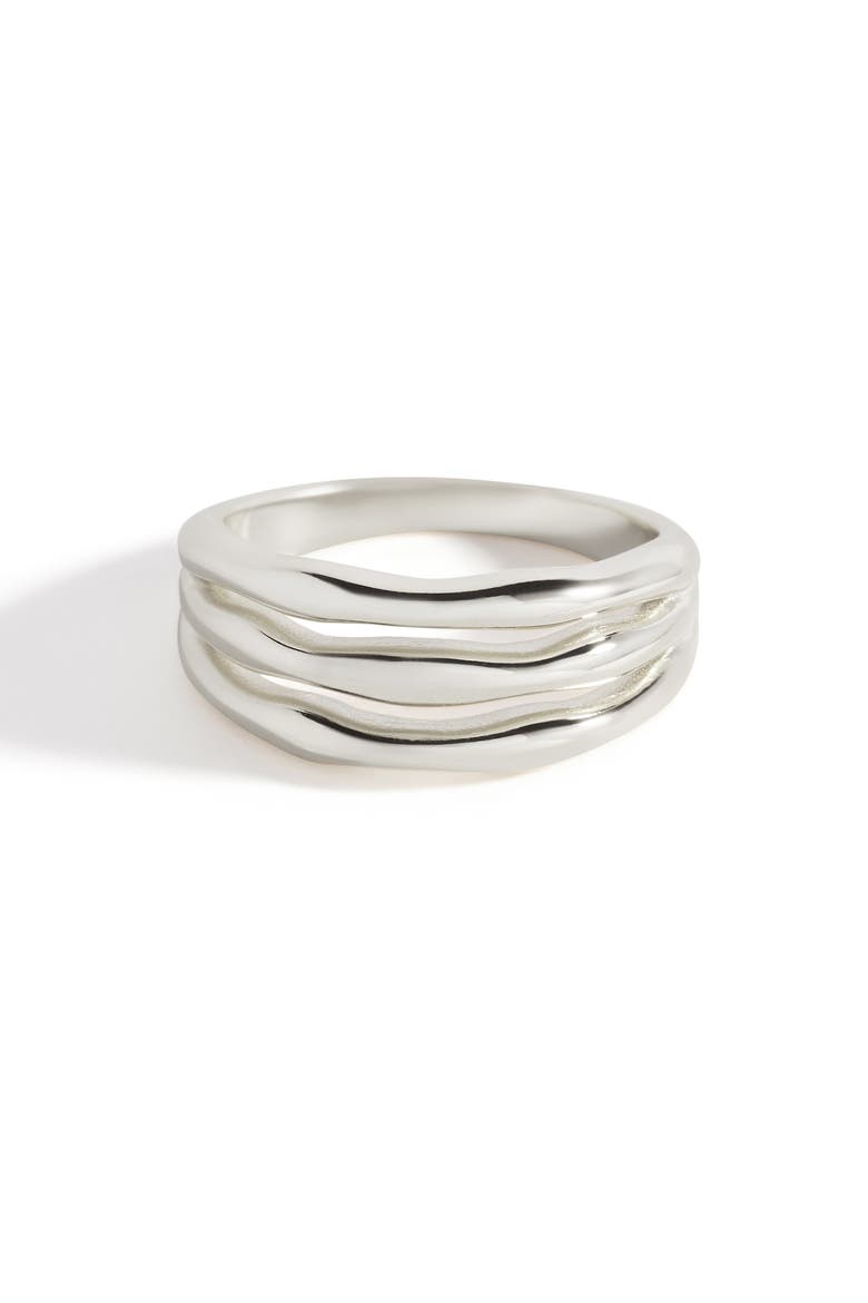 Gold Triple Ring, Alternate, color, 925 Sterling Silver