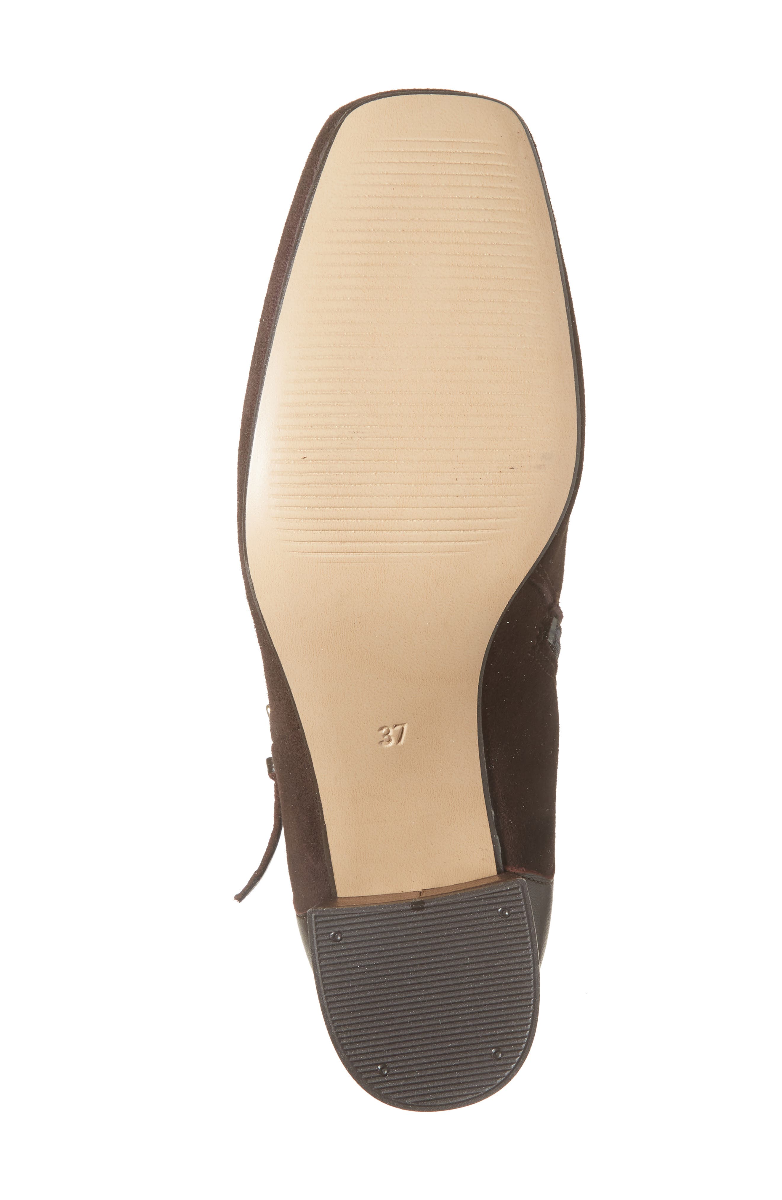 Bruno Magli Danica Square Toe Bootie, Alternate, color, Dark Brown Suede