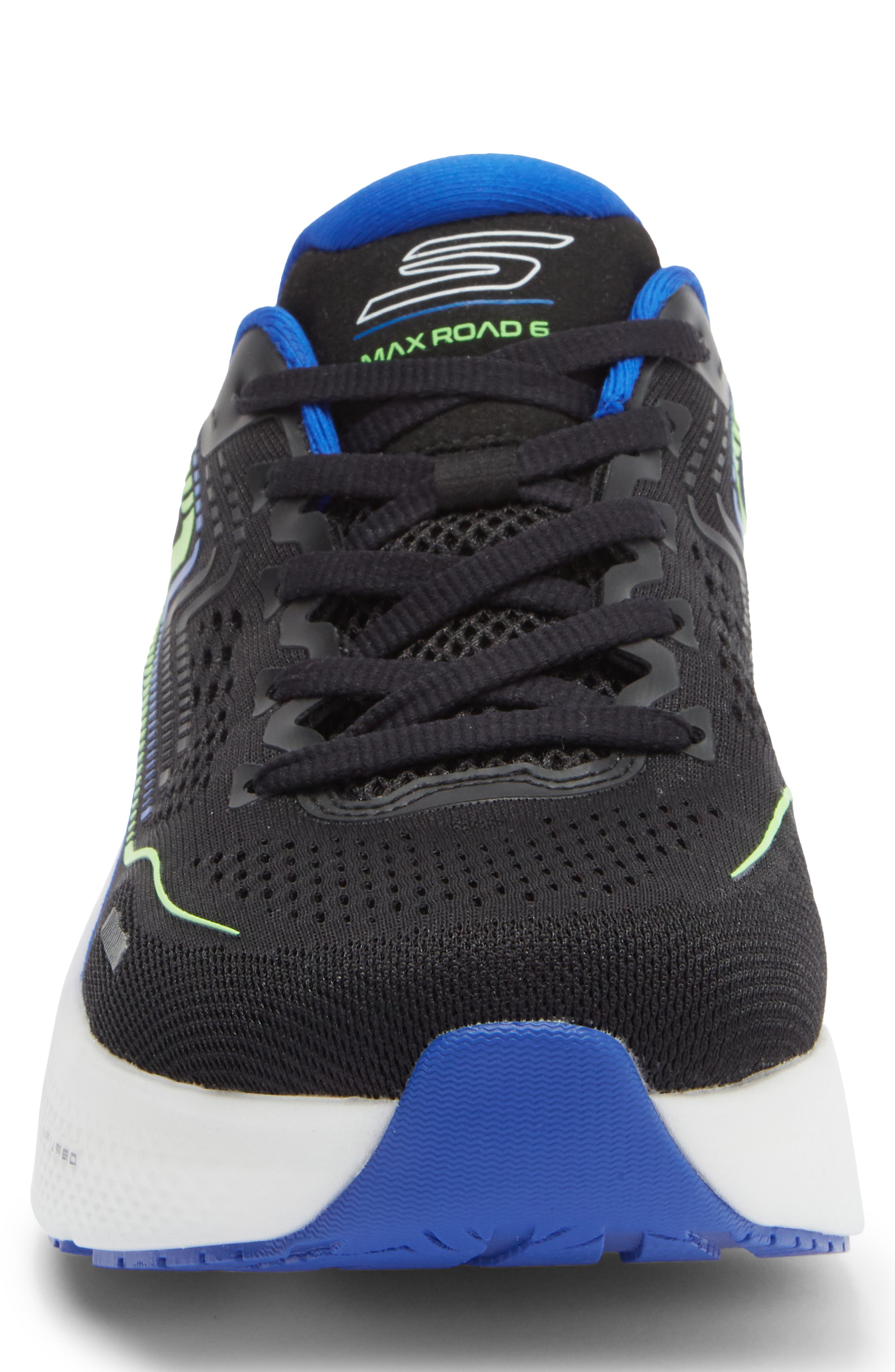 SKECHERS GO RUN Max Road 6 Running Shoe, Alternate, color, Black/ Blue