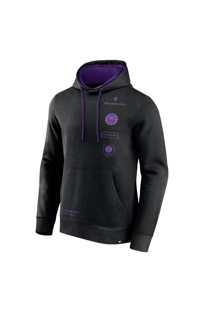 FANATICS Men's Fanatics Branded Black Orlando City SC Halftime Pullover Hoodie, Alternate, color, Black