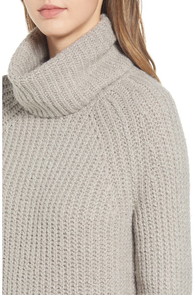 Cozy Turtleneck Sweater, Alternate, color, GREY PALOMA