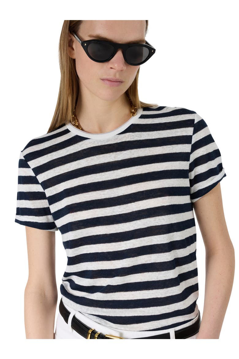 Mellina Striped T-Shirt, Alternate, color, Navy Blue