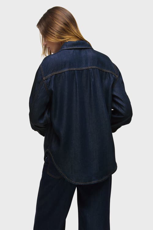 Hudson Jeans Oversized Button Down Shirt In Blue