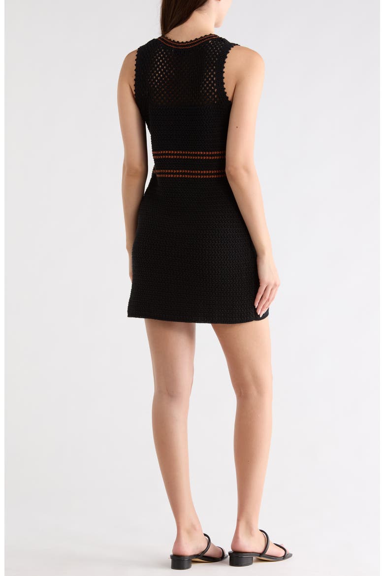 Crochet Mesh Tank Dress, Alternate, color, BLACK COMBO