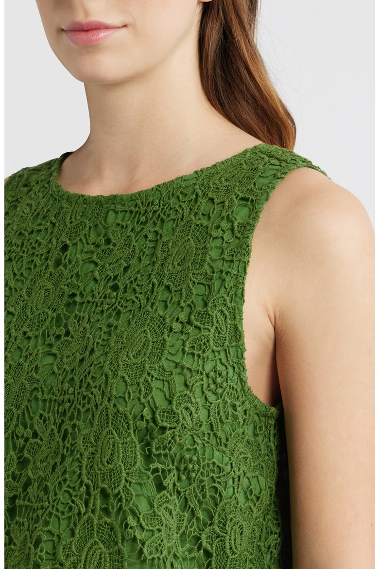 Adrienne Floral Guipure Lace Sleeveless Top, Alternate, color, GARDEN GREEN