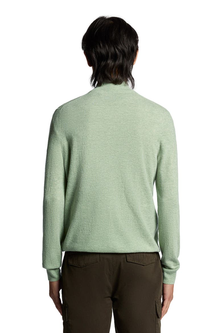Lambswool Blend Quarter Zip Sweater, Alternate, color, Cold Mint Marl