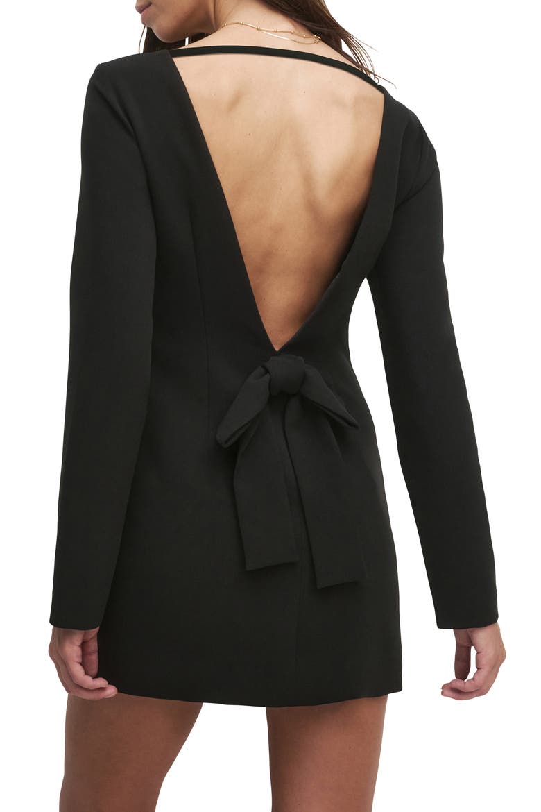 Meet Cute Long Sleeve Minidress, Alternate, color, BLACK