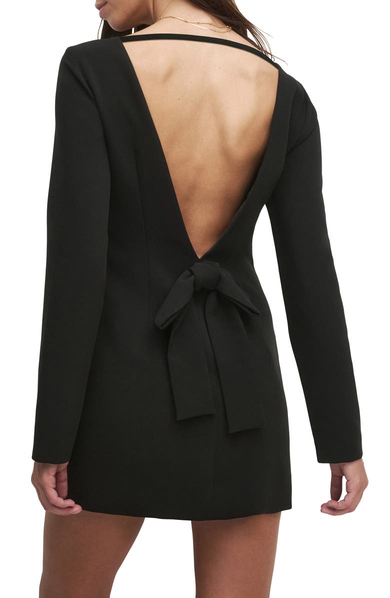 Favorite Daughter Meet Cute Long Sleeve Minidress, Alternate, color, Black