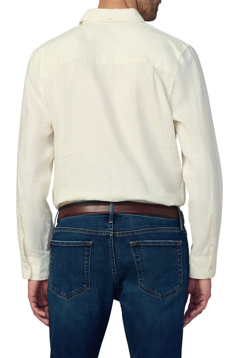 Jakob Linen Button-Up Shirt, Alternate, color, SEA SALT