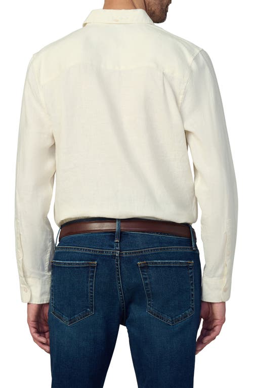 Joe's Jakob Linen Button-up Shirt In Sea Salt
