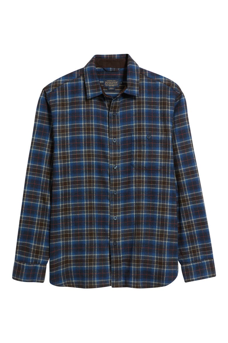 Fremont Flannel Button-Up Shirt, Alternate, color, NAVY MULTI PLAID