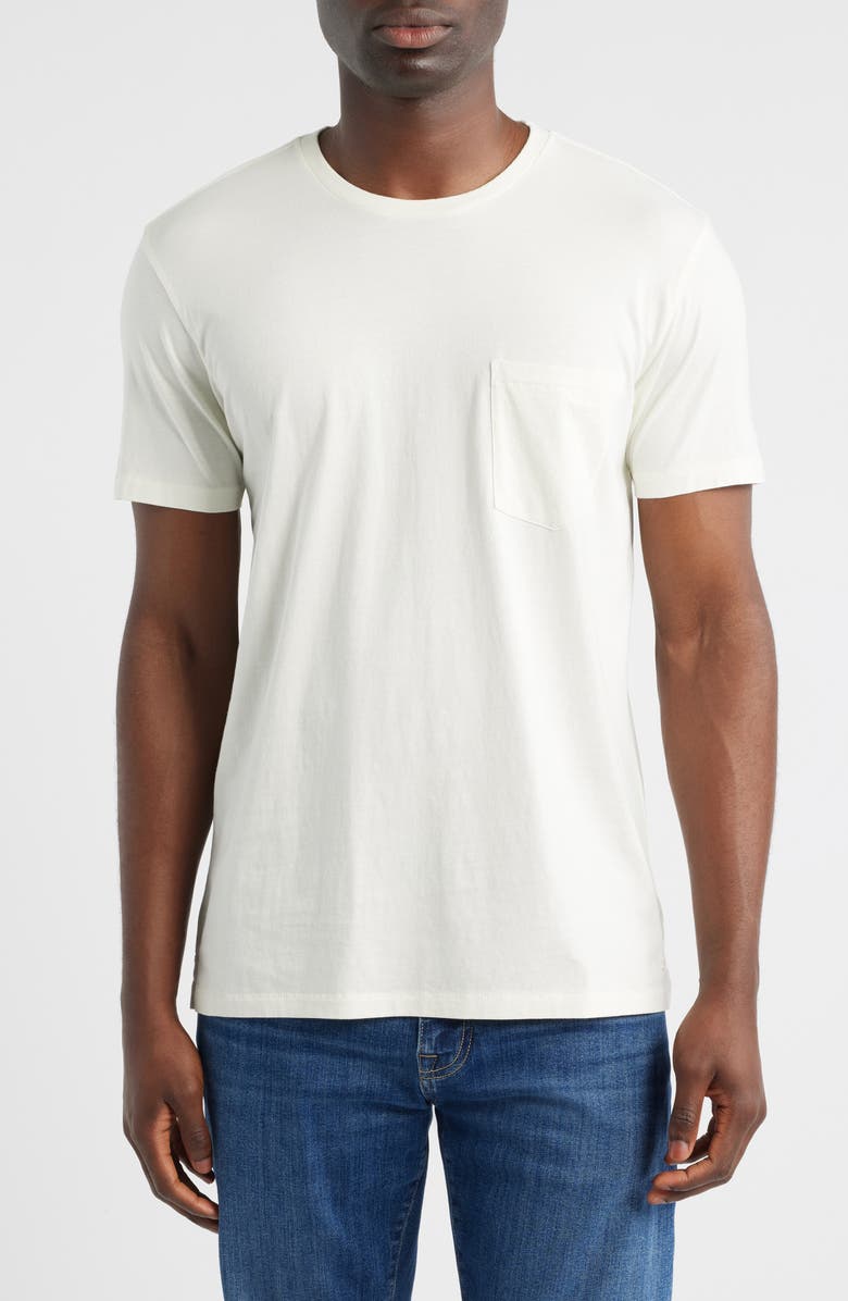 rag & bone Classic Fit Garment Dye Pocket T-Shirt, Main, color, Chalk
