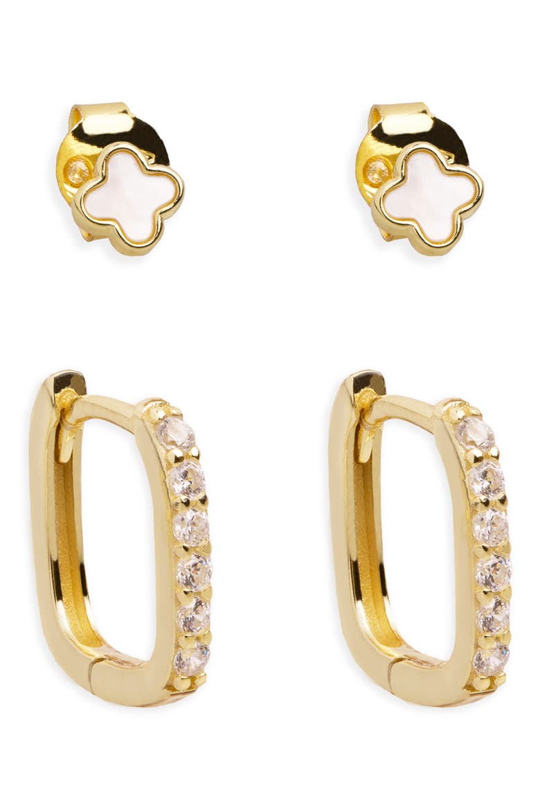 2 Pairs of Mismatched Earrings, Main, color, GOLD