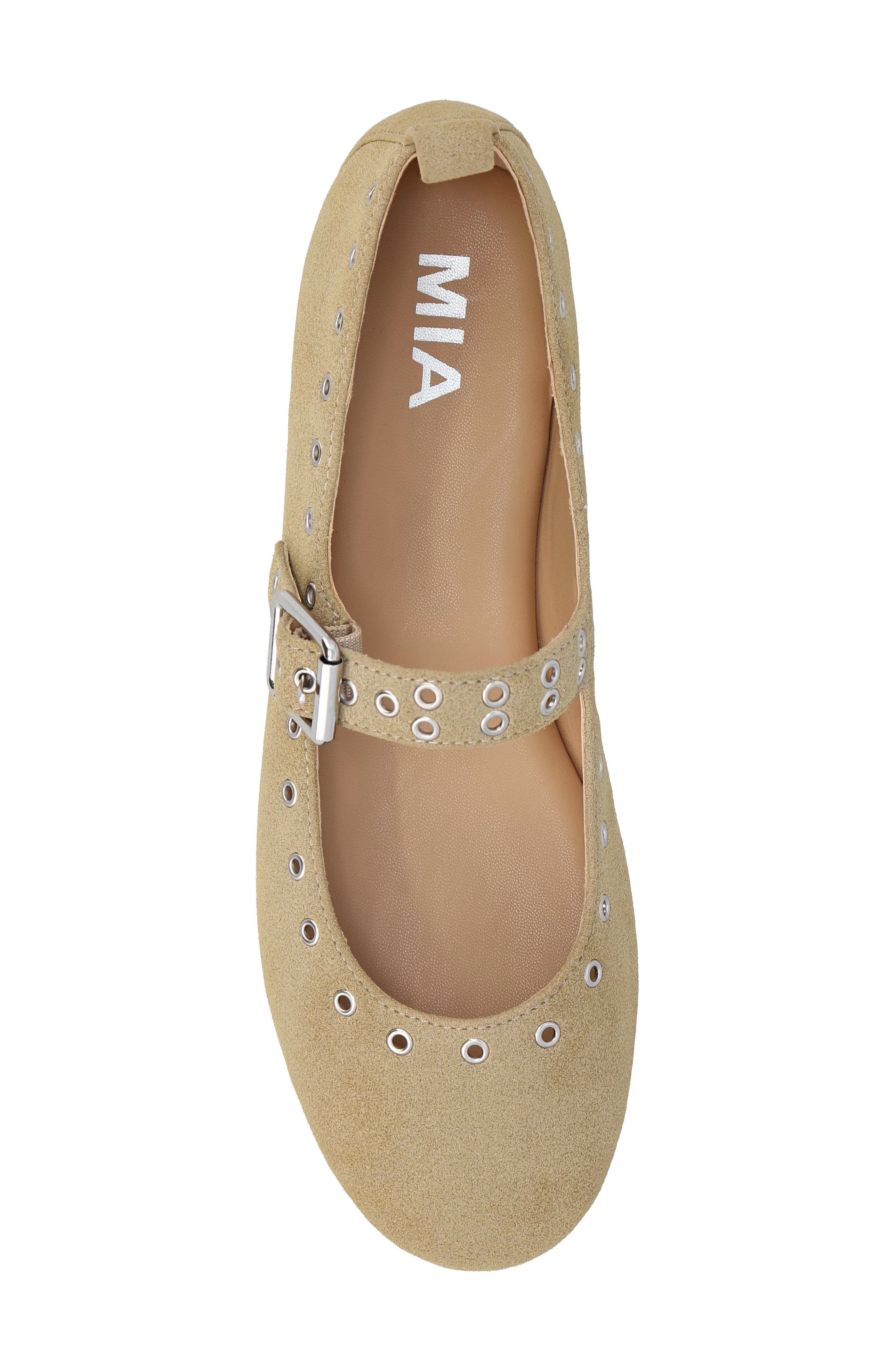 MIA Ulani Grommet Mary Jane Flat, Alternate, color, Sand