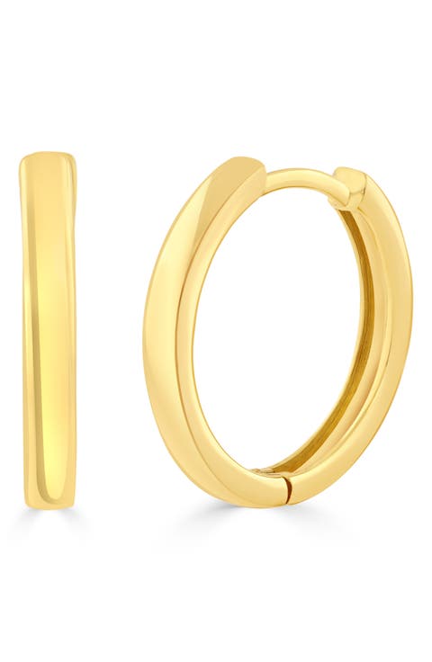 Polished Huggie Hoop Earrings