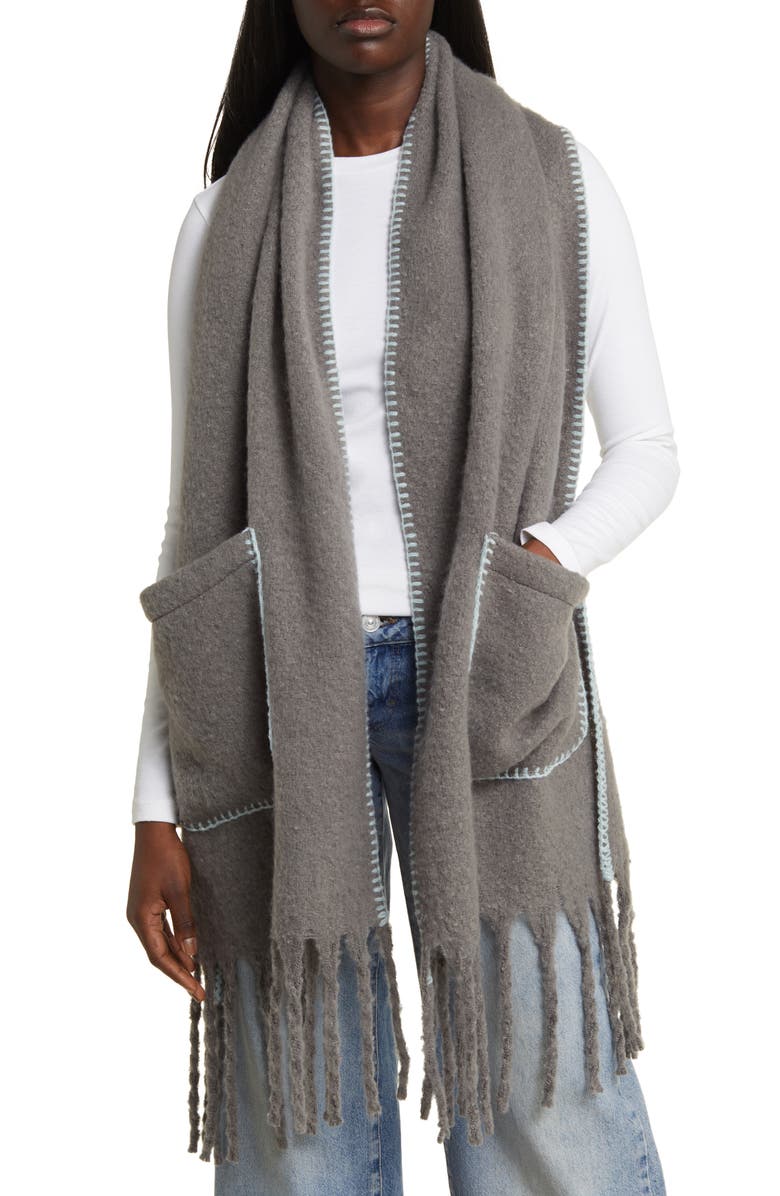 BP. Whipstitch Fringe Scarf, Main, color,