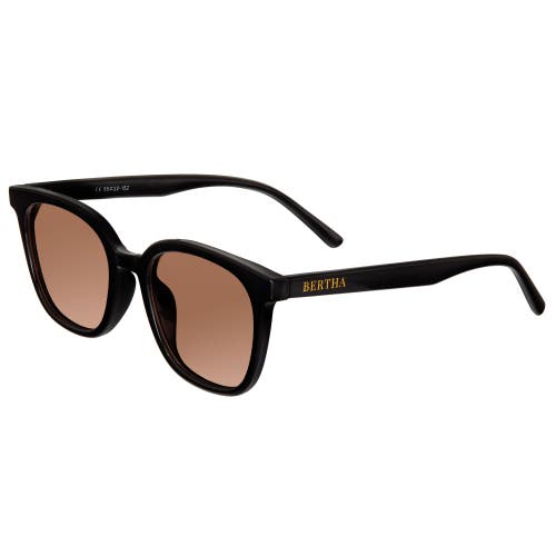 Bertha Betty Polarized Sunglasses In Black/pink