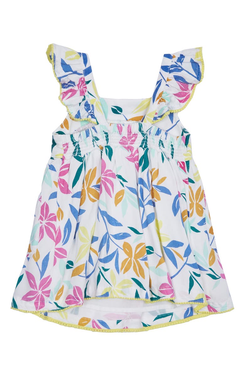 Peek Essentials Margot Floral Print Flutter Sleeve Dress, Alternate, color, 