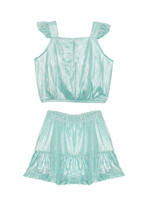 Isobella & Chloe Aqua Two Piece Set In Green