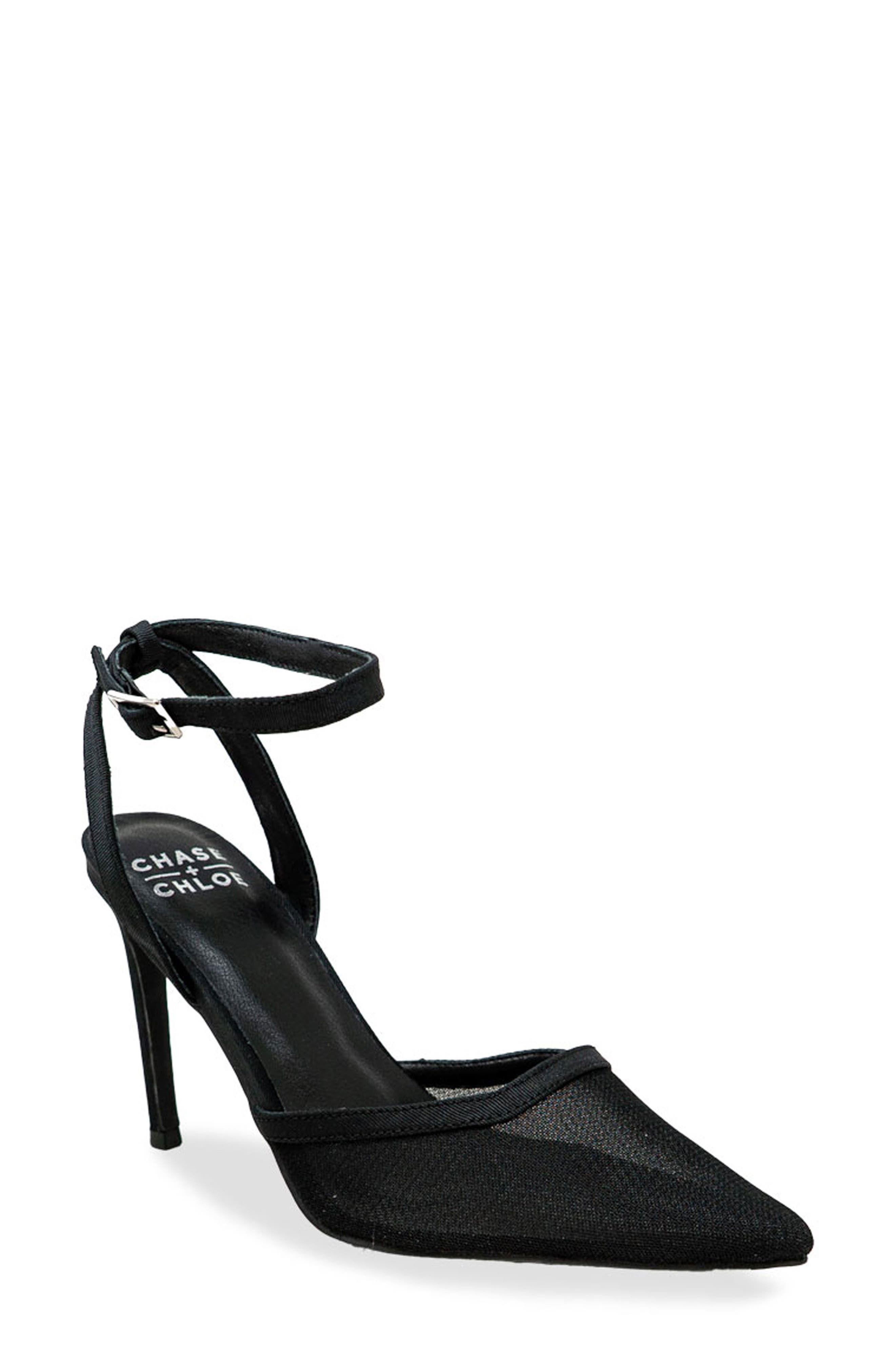 Sheer Mesh Pointed Toe Pump