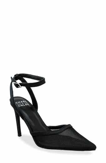 Sheer Mesh Pointed Toe Pump