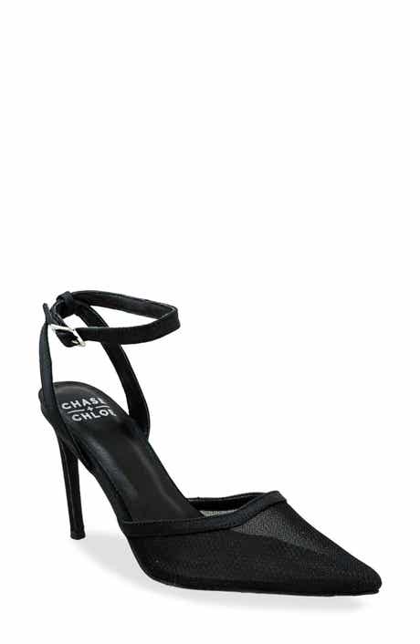 Sheer Mesh Pointed Toe Pump