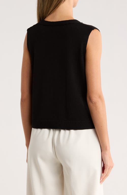 Max Studio V-neck Sweater Vest In Black