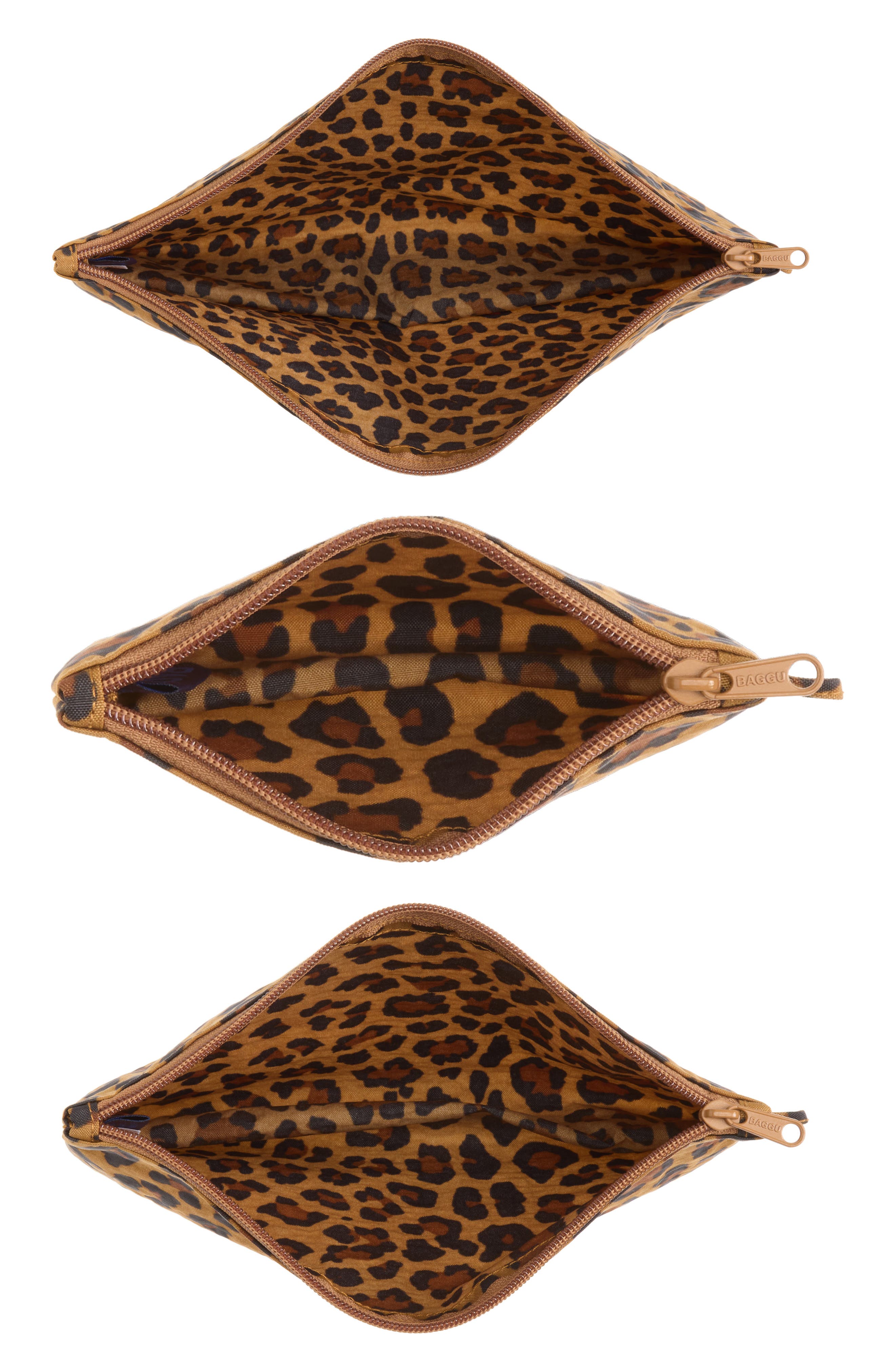 Go 3-Piece Pouch Set, Alternate, color, LEOPARD