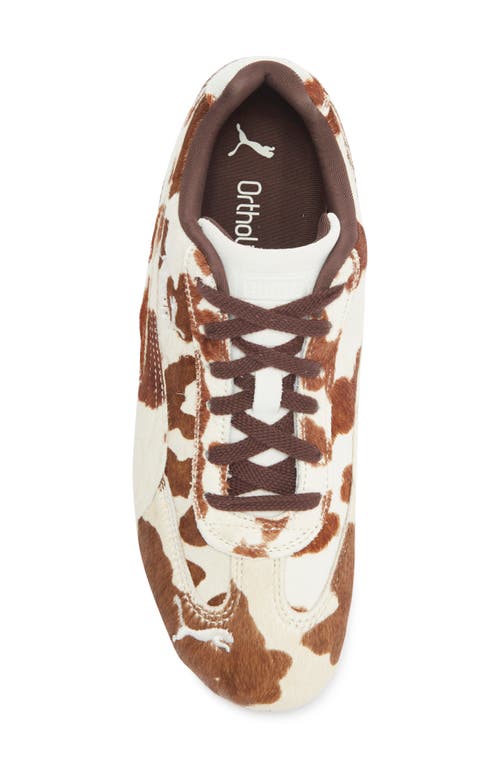 Puma Speedcat Genuine Calf Hair Sneaker In Brown