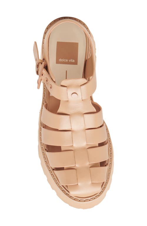 Dolce Vita Lasly Platform Fisherman Sandal In Cafe Leather