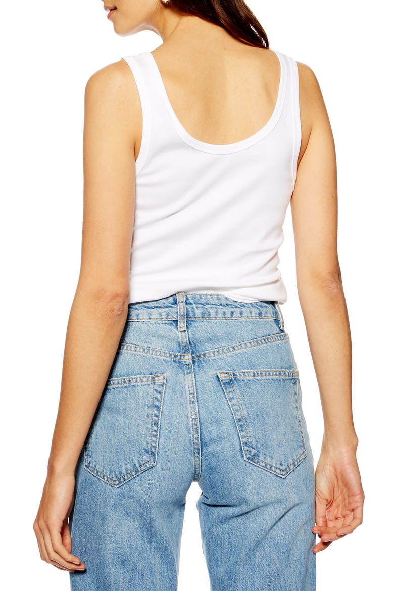 Lena Slim Tank Top, Alternate, color, WHITE