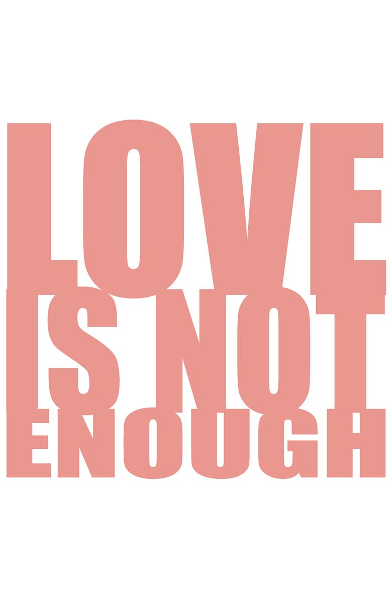 Dai Moda Love Oversize Split Hem Cotton Blend Graphic T-Shirt, Alternate, color, Blush