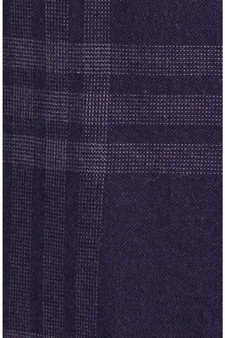 Deon 5465 Plaid Organic Cotton Flannel Button-Up Shirt, Alternate, color, NAVY CHECK