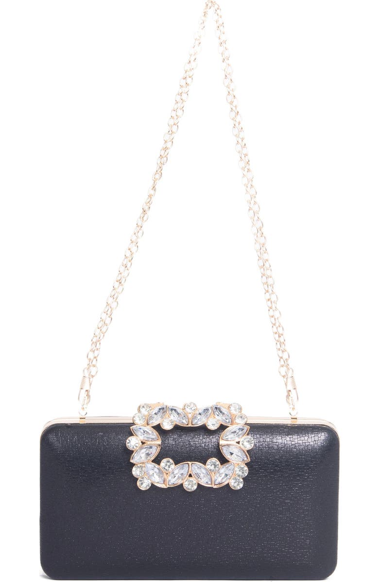 Lauren Lorraine Spring Clutch, Main, color, Black