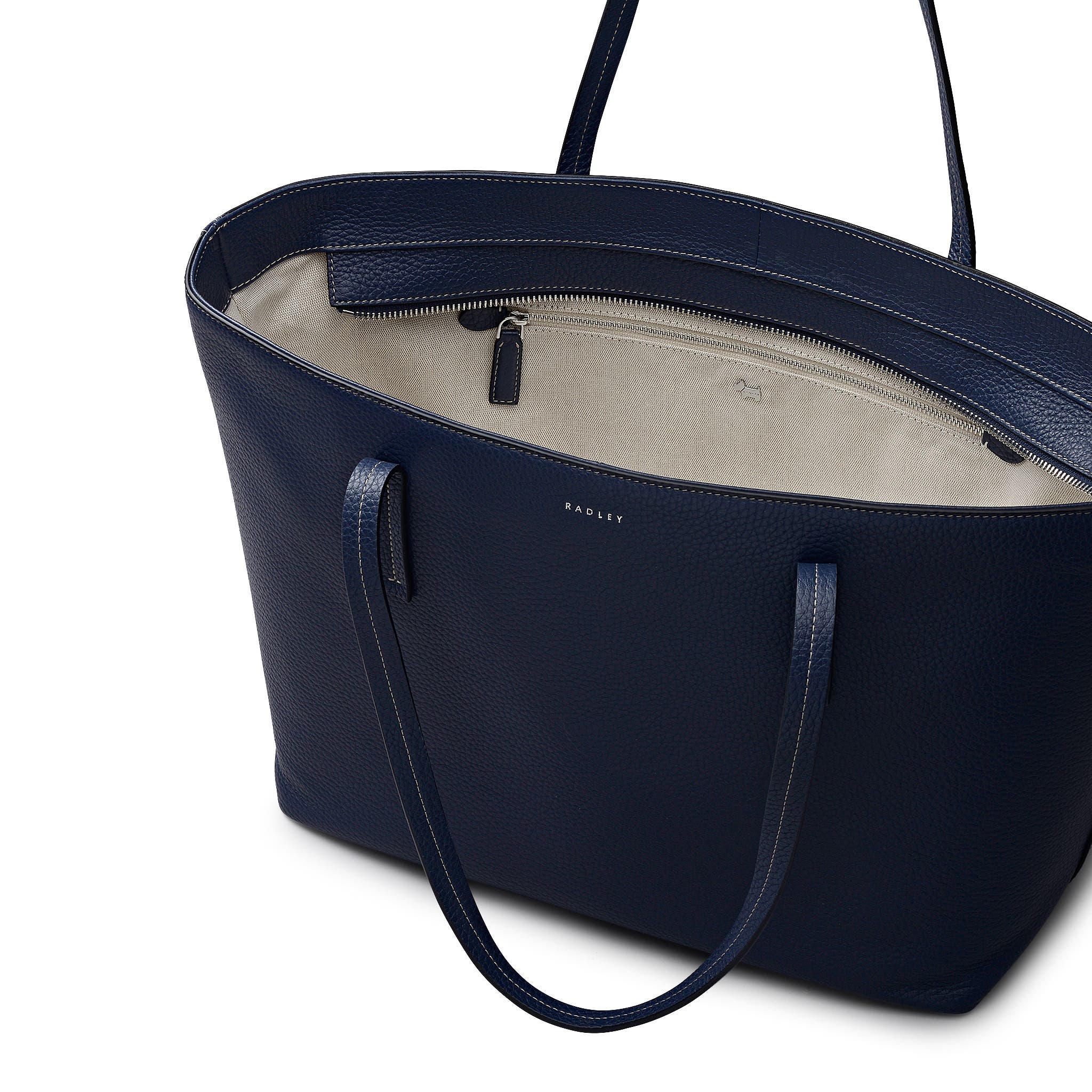 Radley Dukes Place Large Ziptop Tote Bag, Alternate, color, Naval