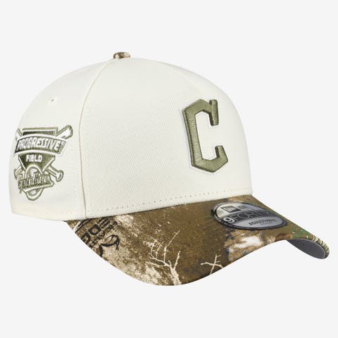 Men's New Era Khaki/Realtree Camo Cleveland Guardians 9FORTY A-Frame Adjustable Hat