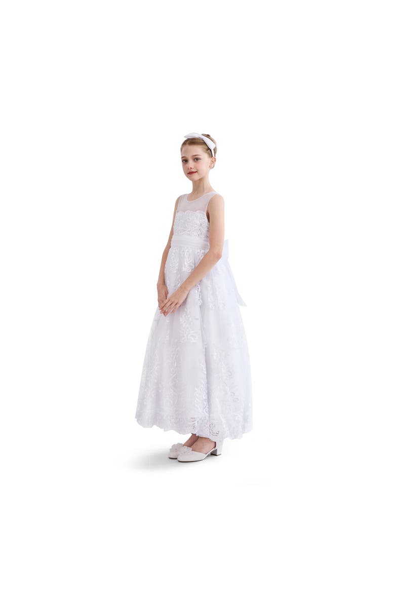 Auresta Lace Sleeveless Dress, Alternate, color, White